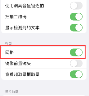 依兰苹果手机维修网点分享iPhone如何开启九宫格构图功能 