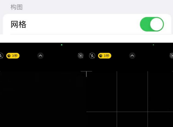 依兰苹果手机维修网点分享iPhone如何开启九宫格构图功能