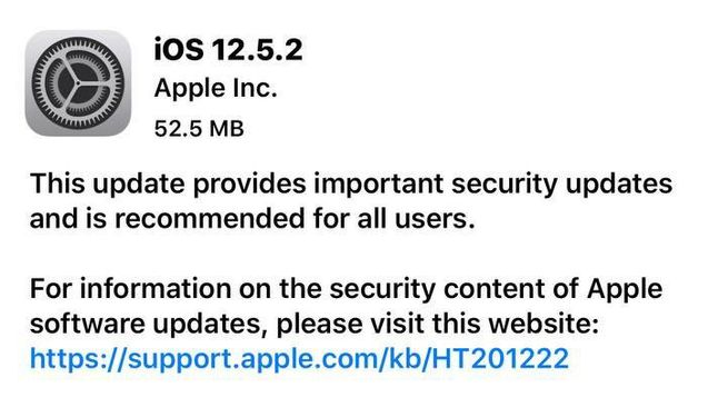 依兰苹果手机维修分享iOS12.5.2发布，建议所有老苹果用户安装 